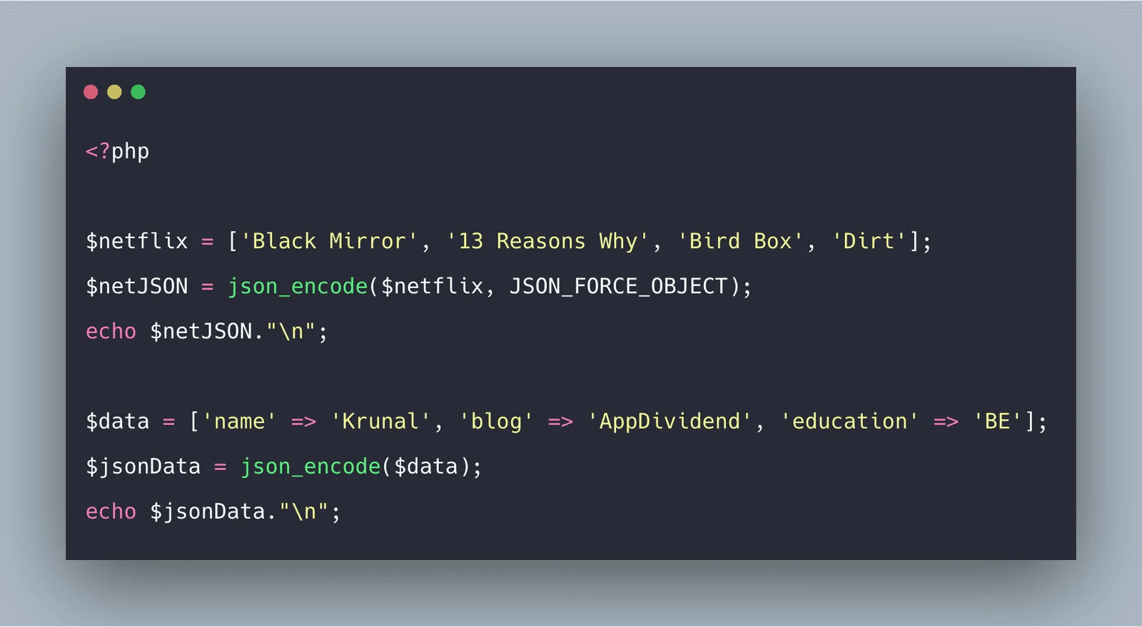 How To Convert PHP Array To JSON Example