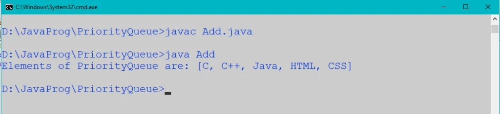 PriorityQueue in Java Example Java PriorityQueue