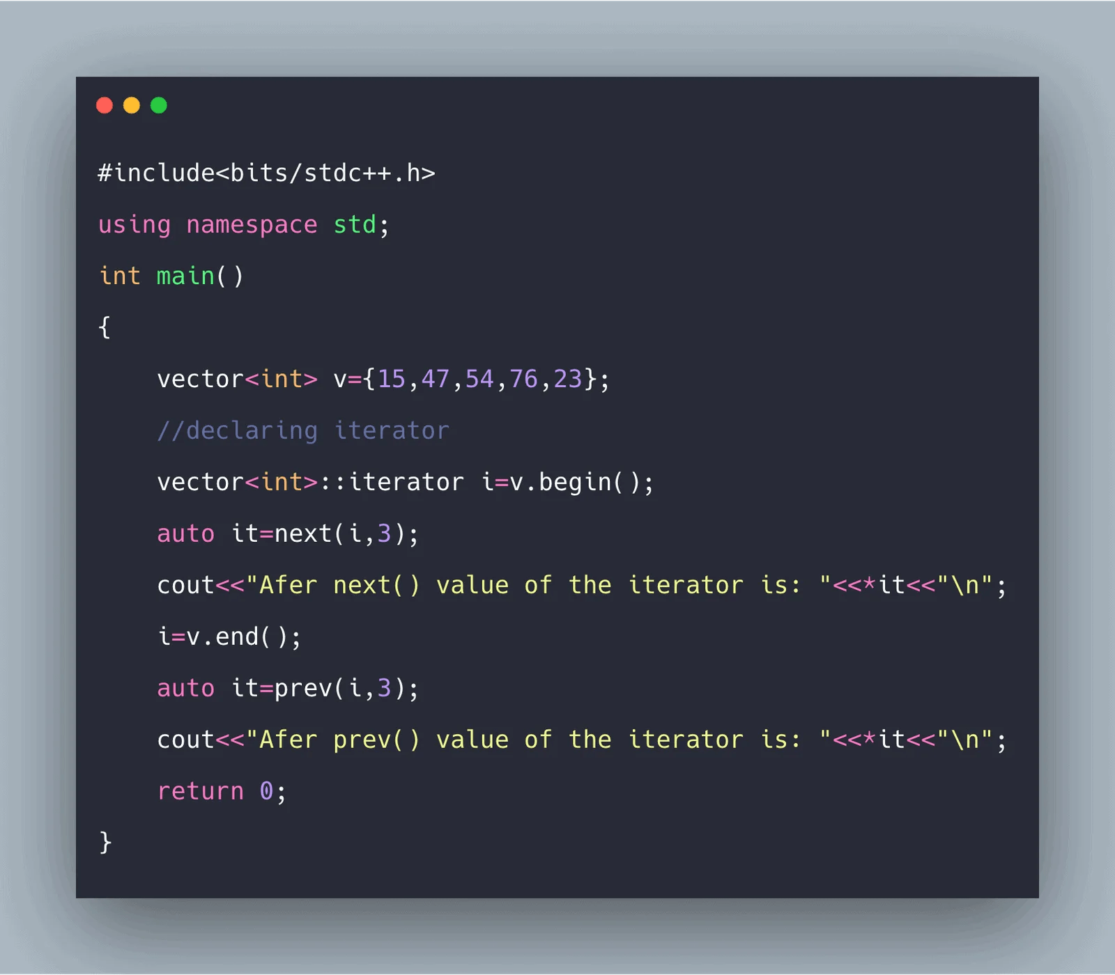 C++ Iterators Example Iterators in C++
