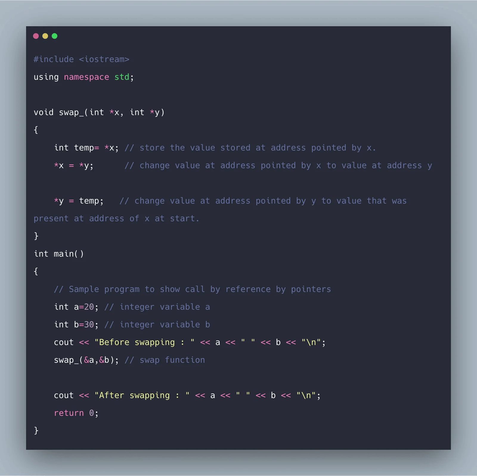 C++ Pointer Example Pointers in C/C++