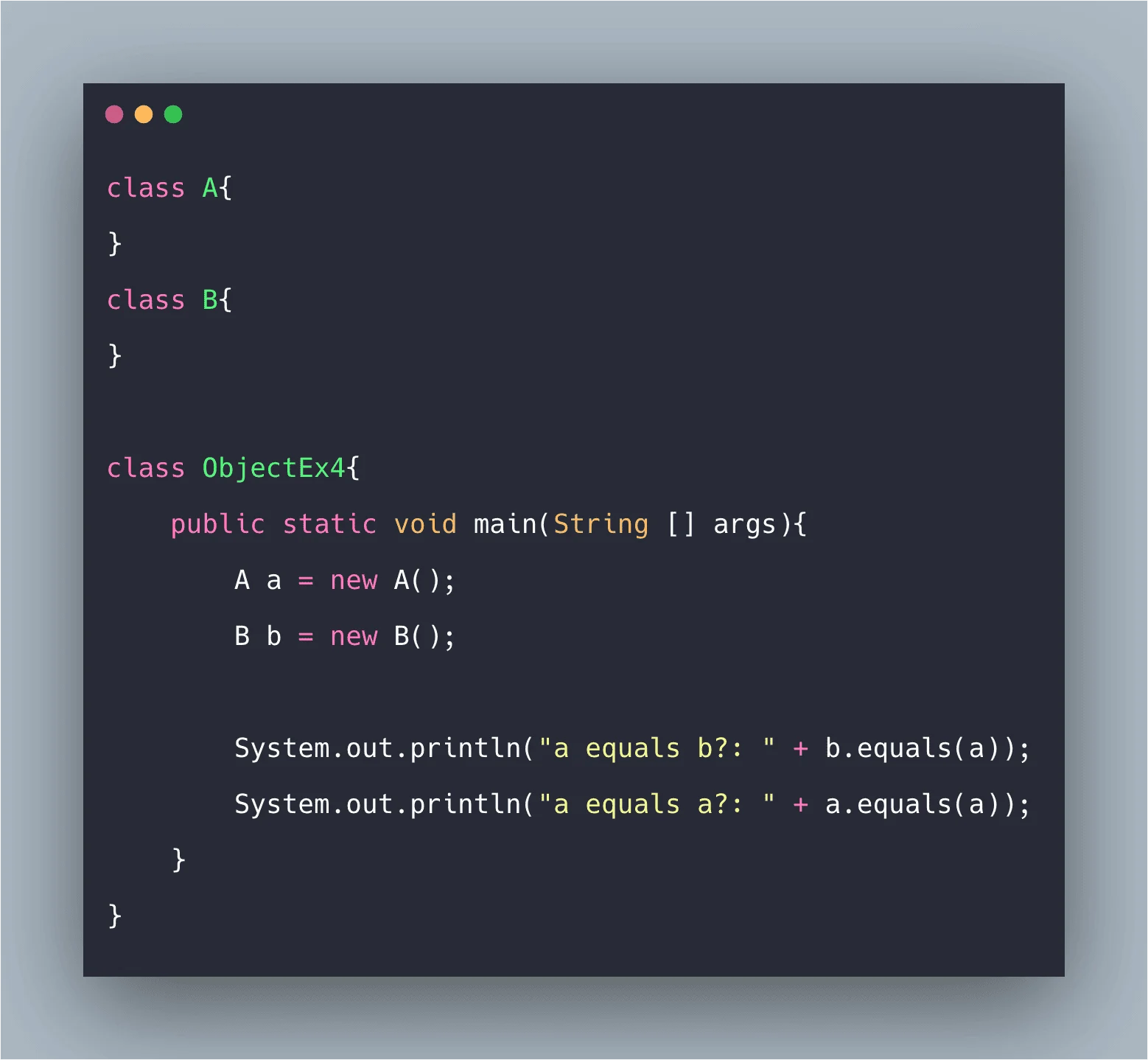 Java Object Class Example Java.lang.Object Class