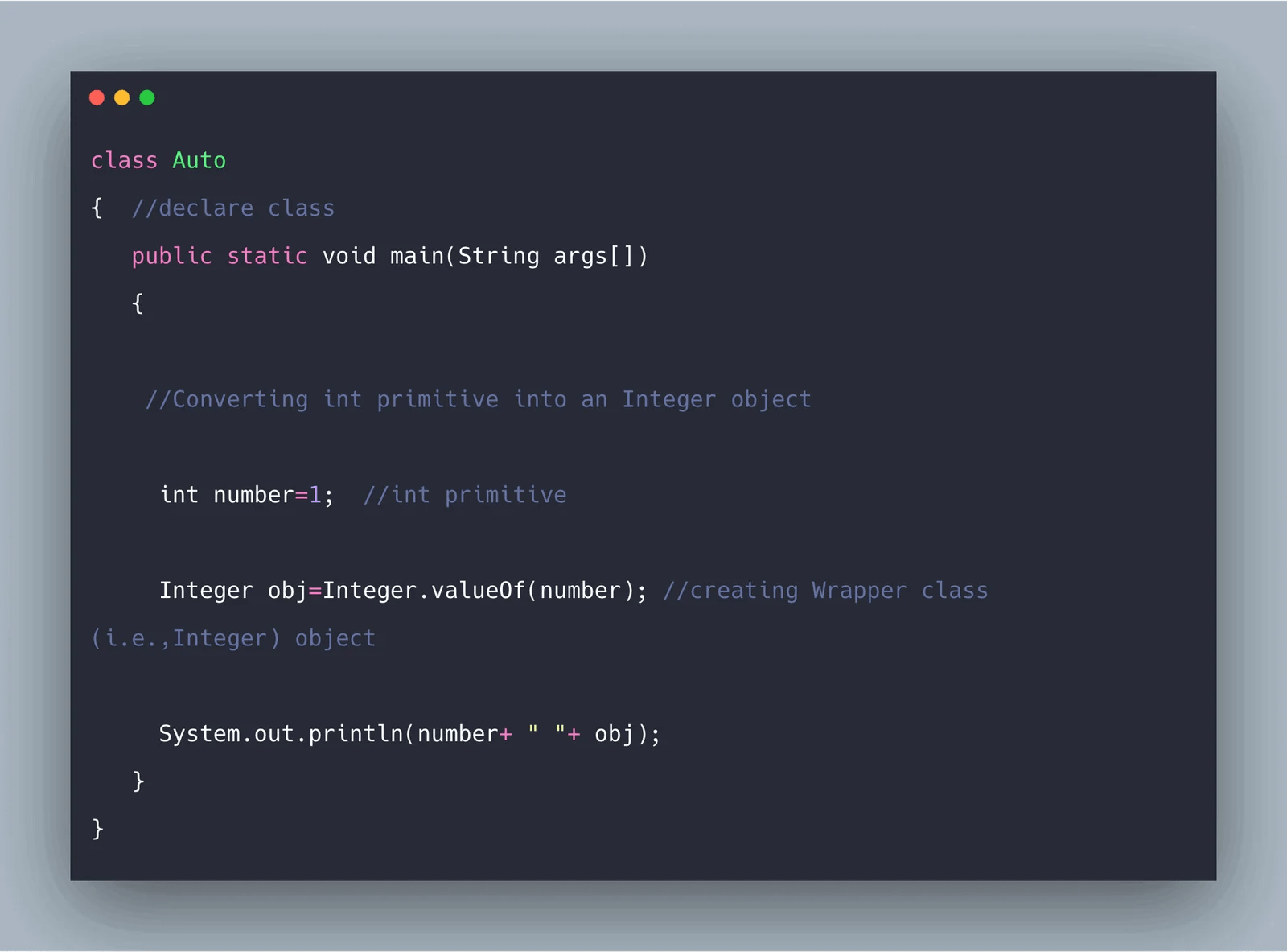 Wrapper Class in Java Example Java Wrapper Classes