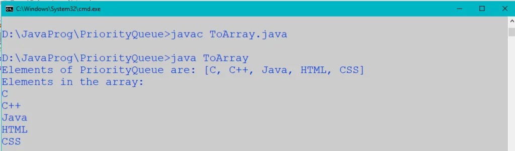 PriorityQueue in Java Example Java PriorityQueue