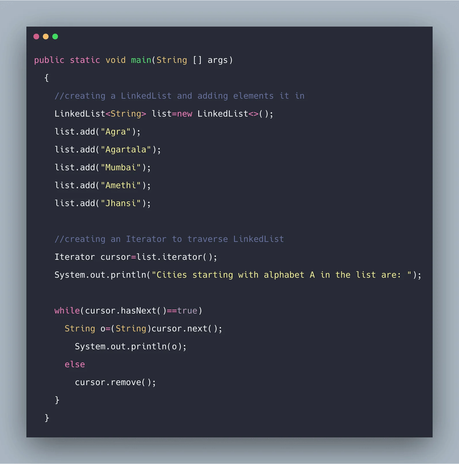 Iterators in Java Tutorial Java Iterators Example