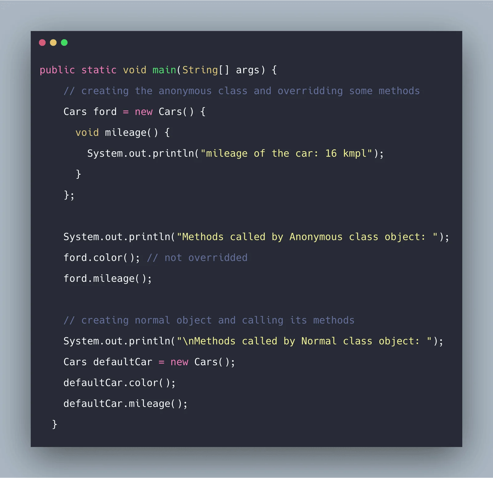 Java Anonymous Inner Class Example