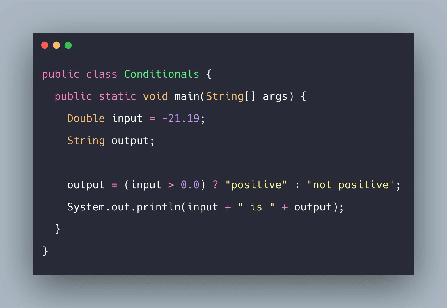 Java Ternary Operator Example Ternary Operator In Java Tutorial