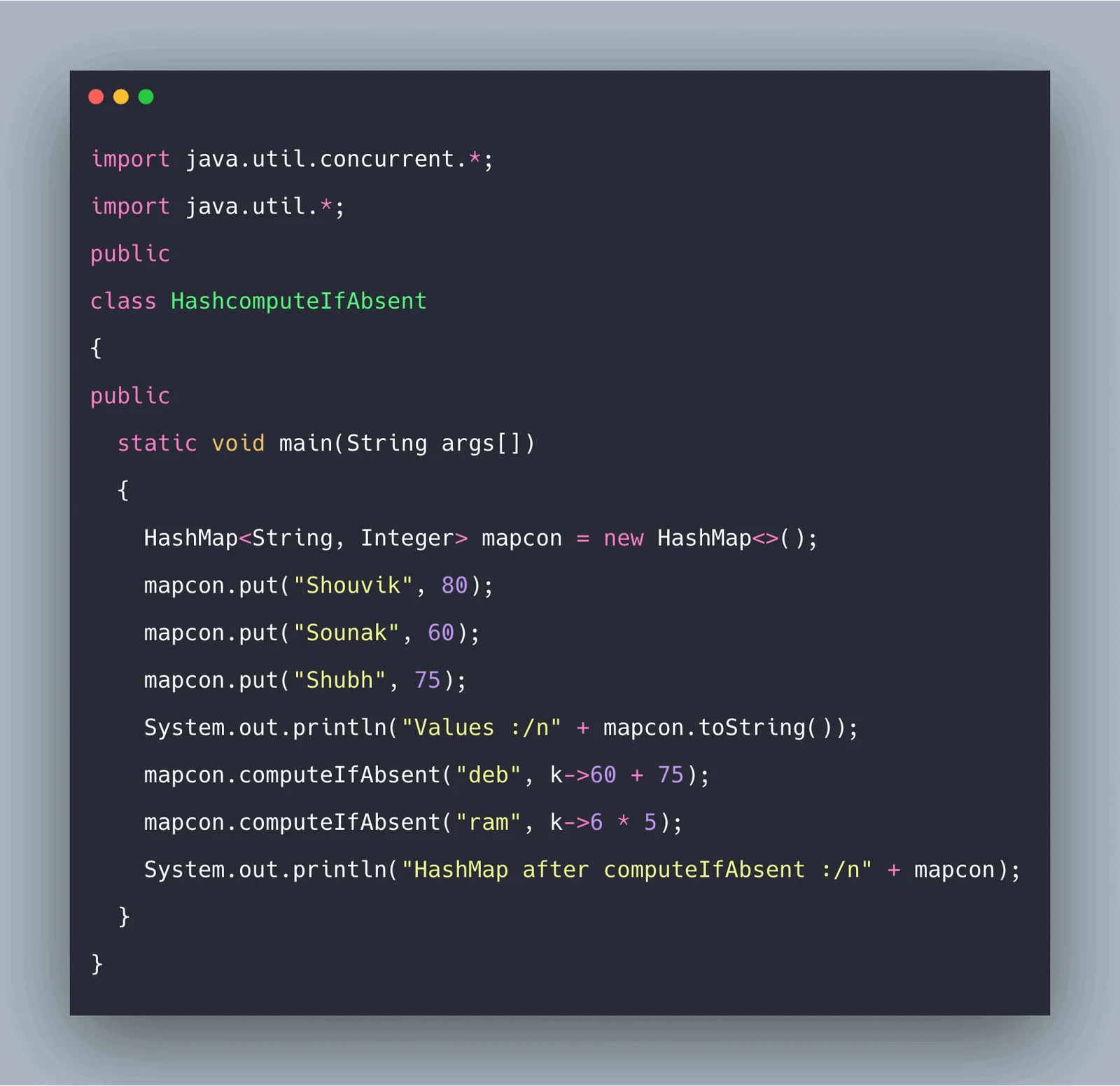 ConcurrentHashMap in Java Example Java ConcurrentHashMap