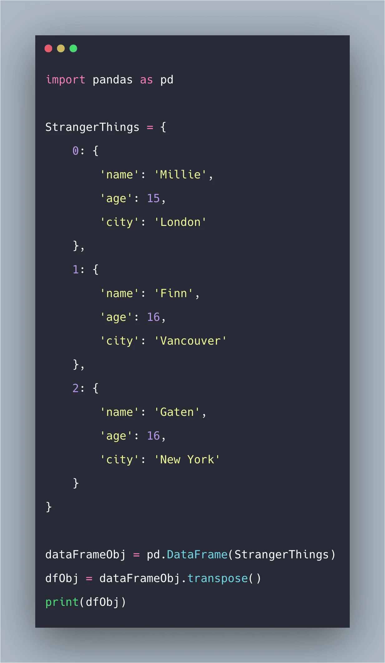 How To Convert Python Dictionary To DataFrame Example