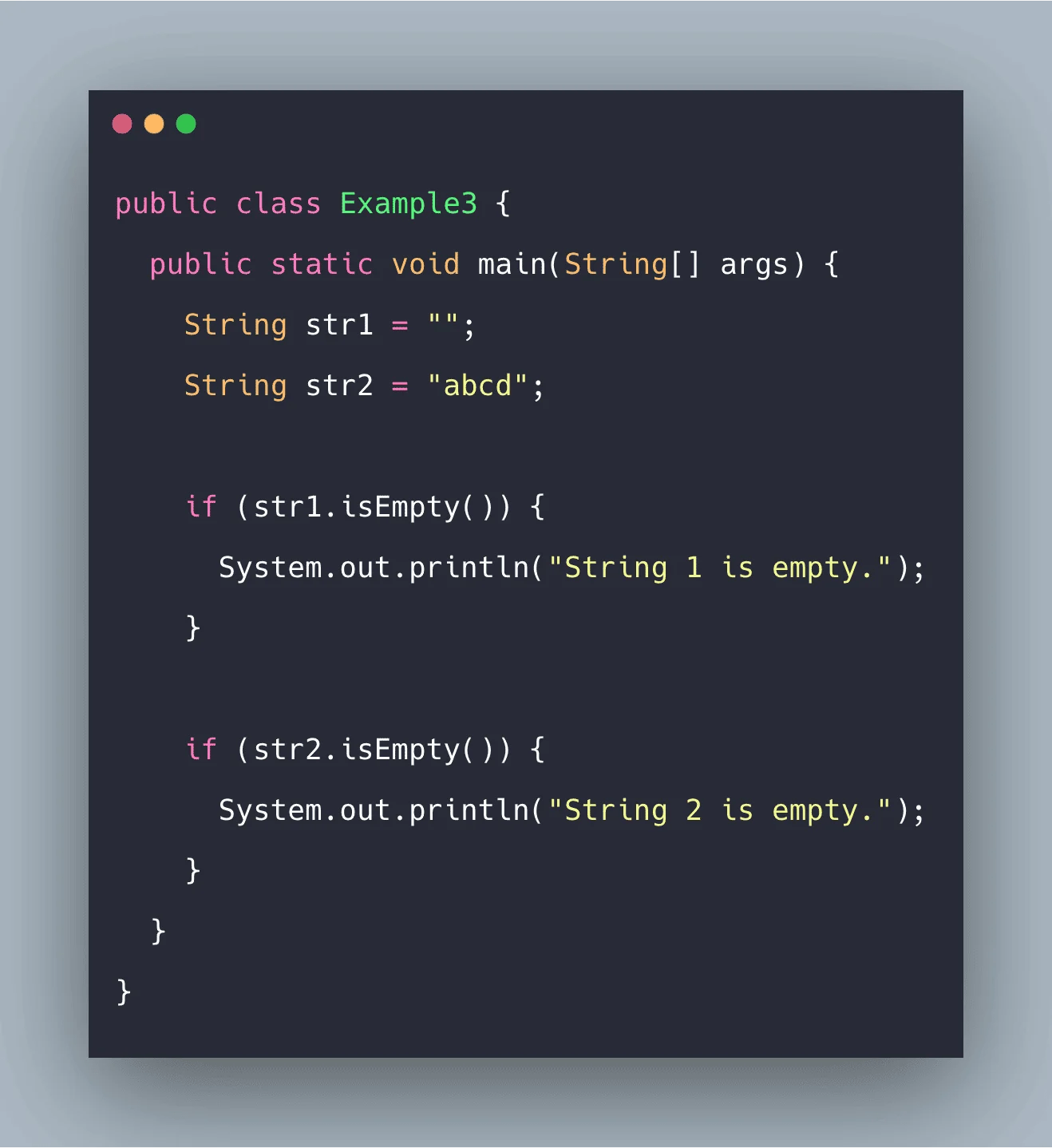 Java String isEmpty() Function Example