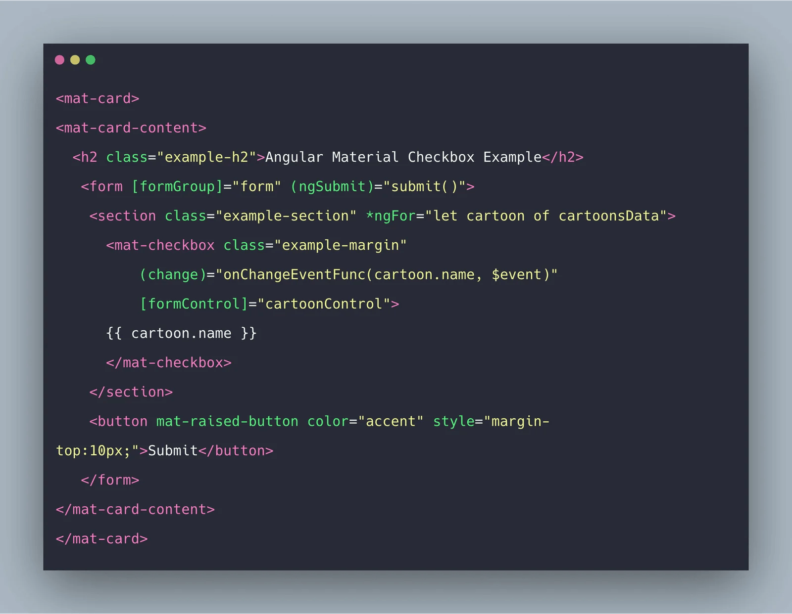 Angular 9 Material Checkbox Example For Beginners
