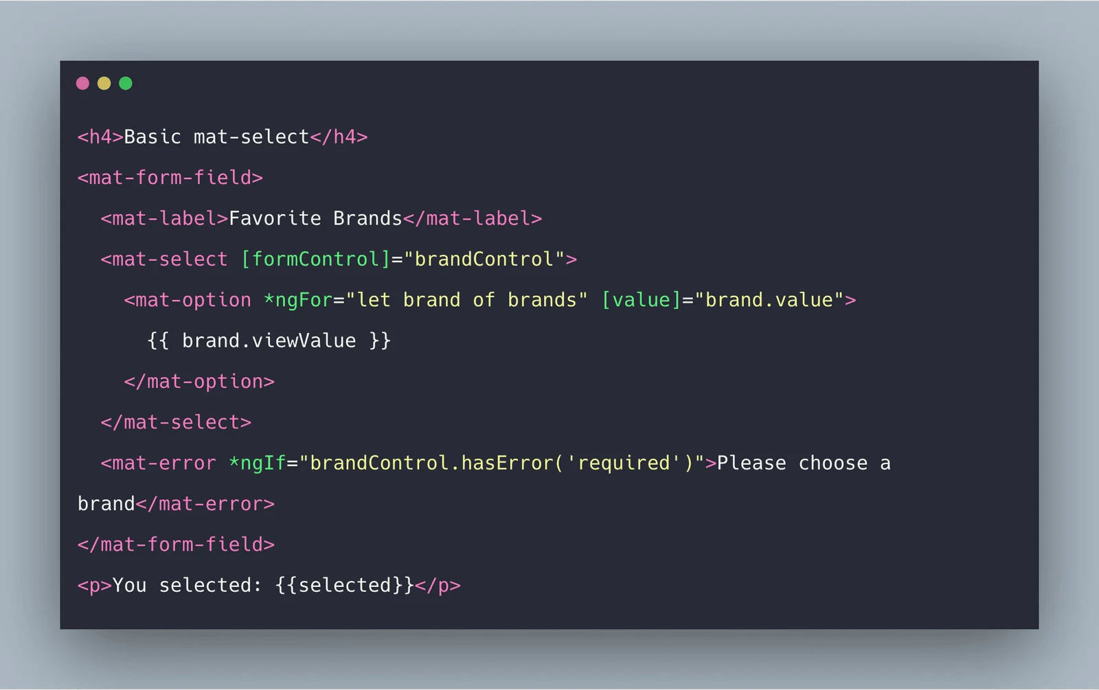 Angular 9 Material Select Dropdown Example For Beginners