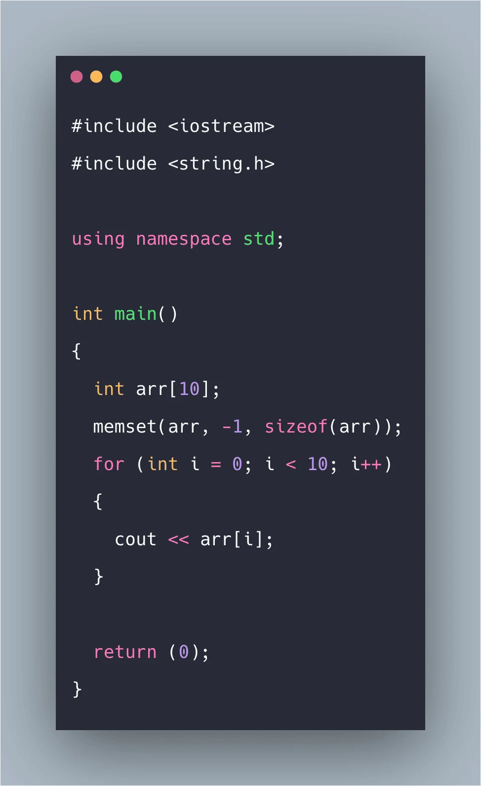C++ memset() Function Example memset() in C++