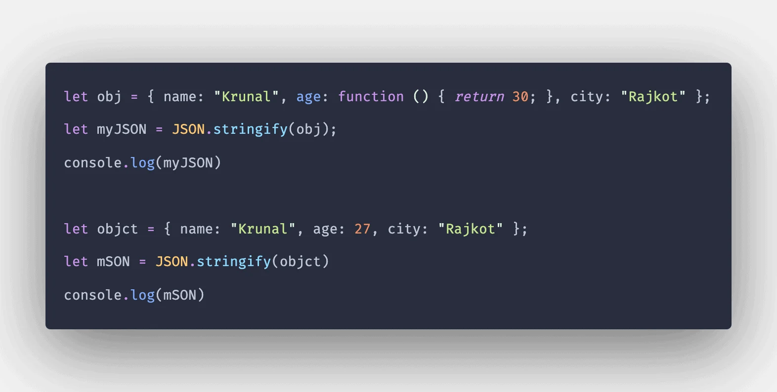 How to Convert Javascript JSON to String