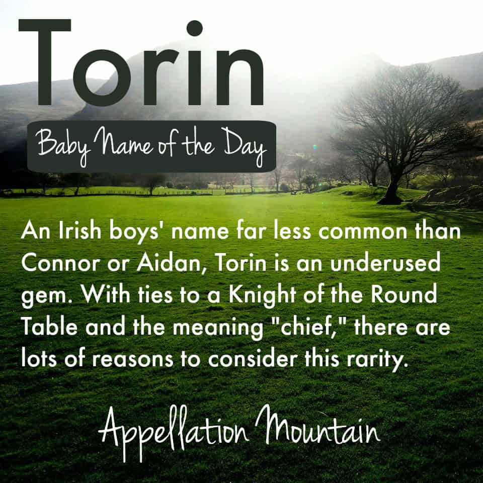 Torin Baby Name of the Day Appellation Mountain