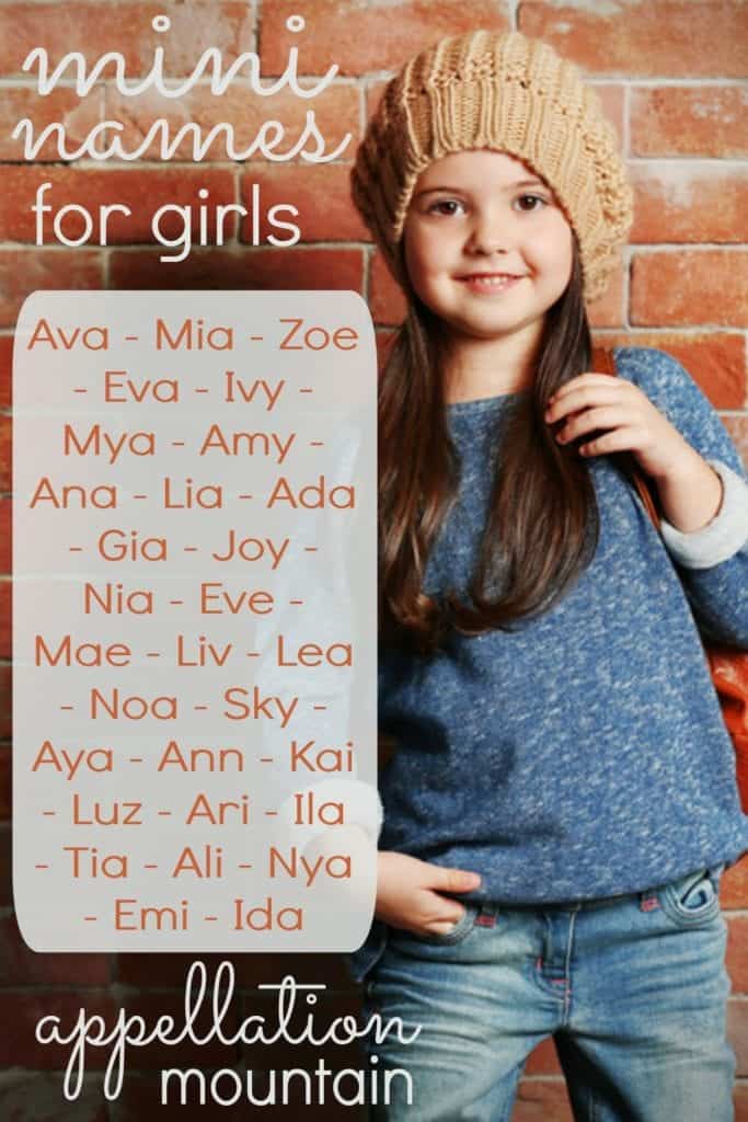 Mini Names for Girls Top 30 Appellation Mountain