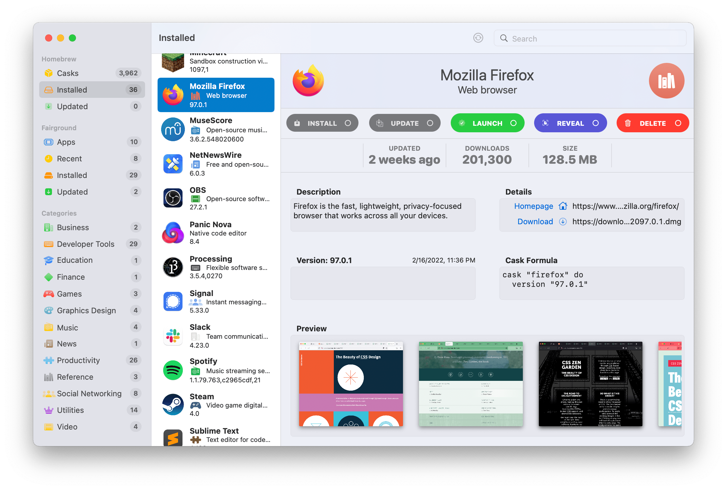 The App Fair Opensource browser and installer for Homebrew casks and