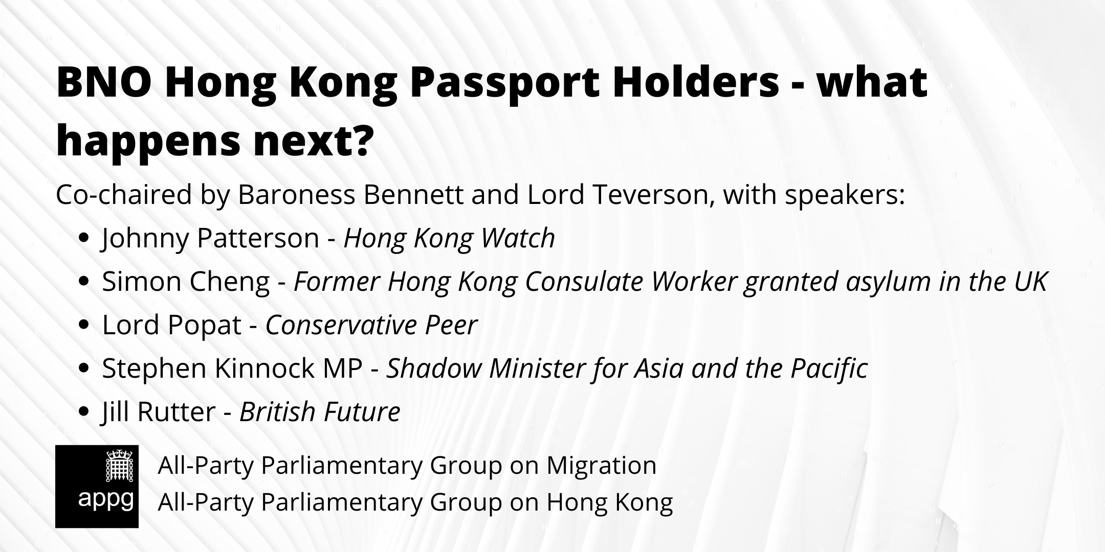 Joint event BNO Hong Kong Passport Holders what happens next? All