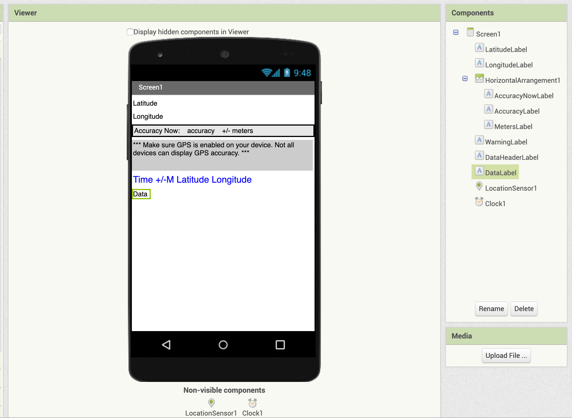 Exploring with the Location Sensor