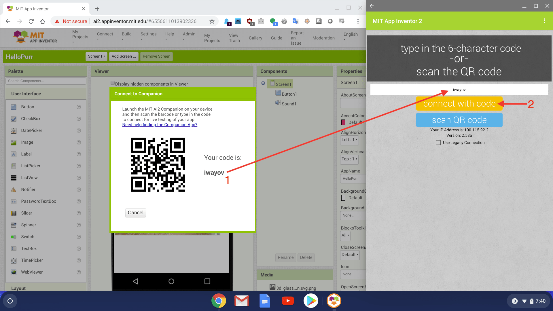 MIT App Inventor on Chromebooks