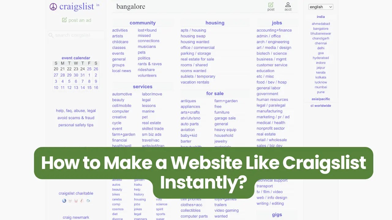 How to Make a Website Similar to Craigslist Instantly?