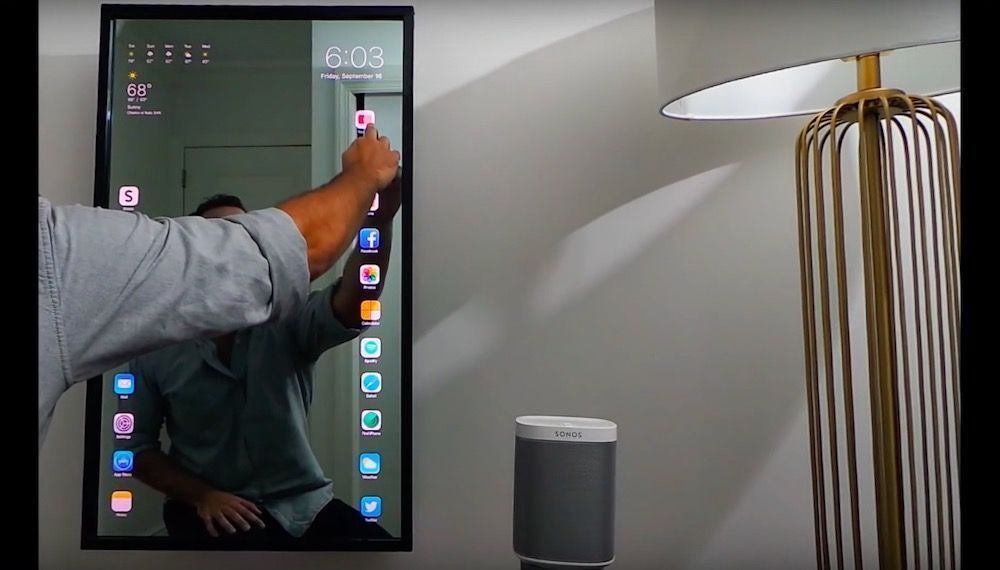 Apple Mirror un espejo inteligente con iOS, o algo parecido