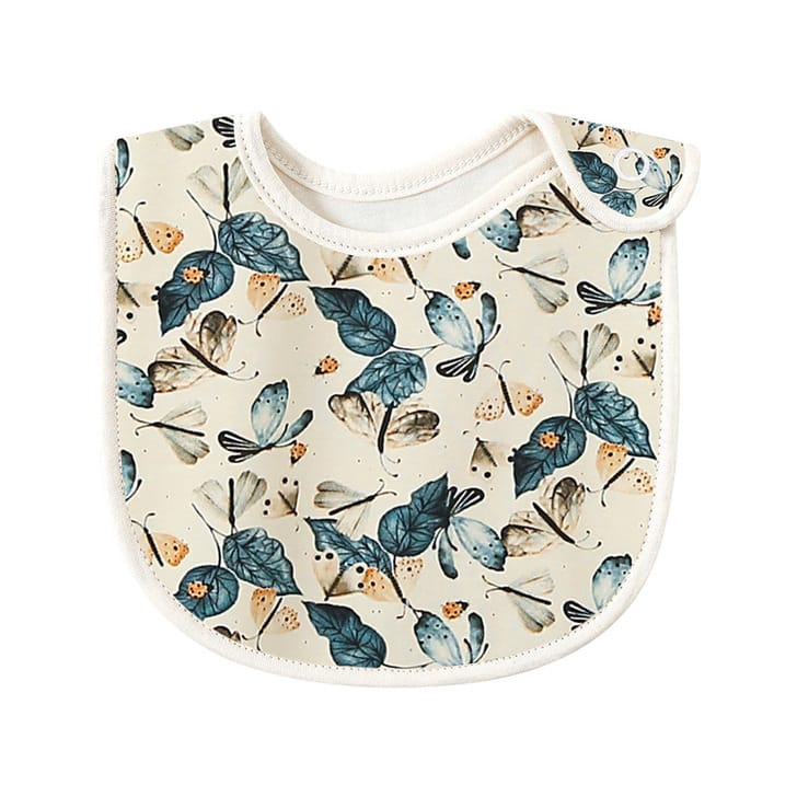 Baby Bibs Online Baby Floral Print Covered Button Design Water