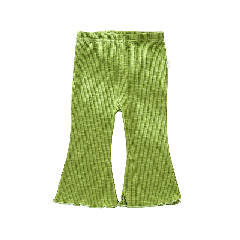 Baby Girls Leggings & Pants Baby Girl Solid Color Autumn Bellbottomed