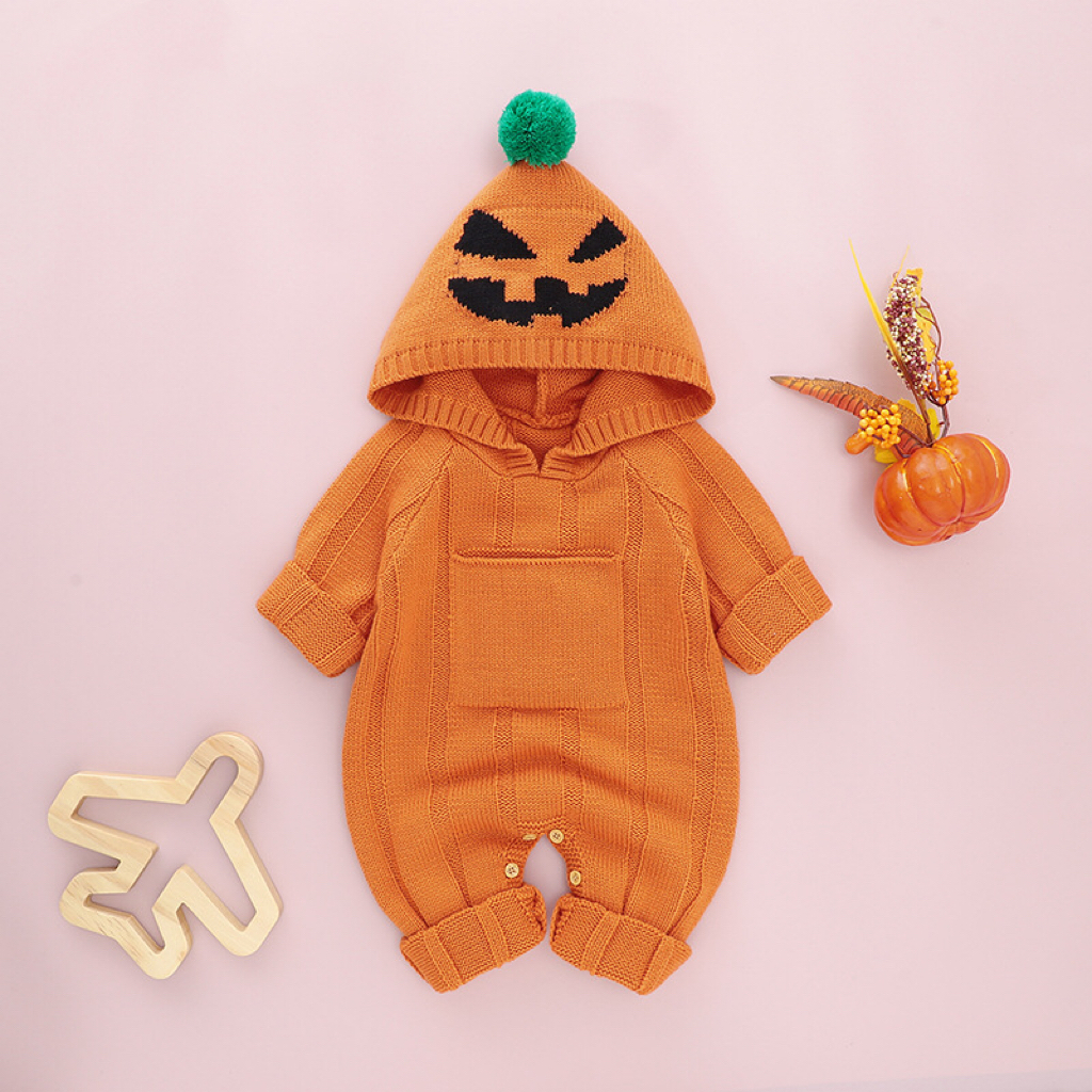 Halloween Baby Clothes Online Baby Solid Color Monster Print Pattern