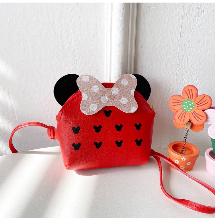 Princess Mini Bags For Baby Children Girl Cartoon Pattern Bow Patched
