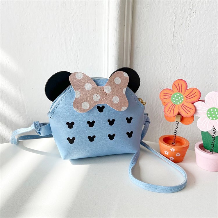 Princess Mini Bags For Baby Children Girl Cartoon Pattern Bow Patched
