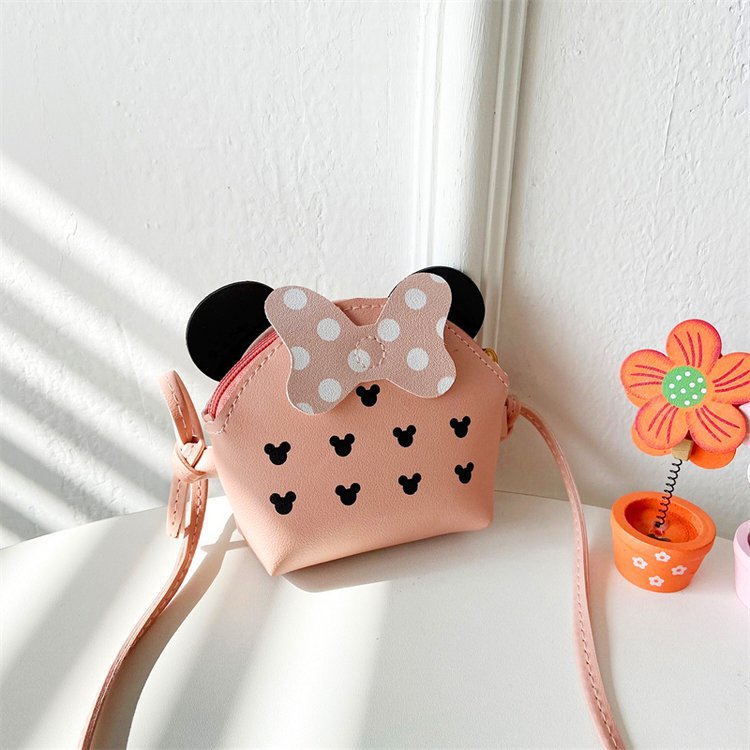 Princess Mini Bags For Baby Children Girl Cartoon Pattern Bow Patched