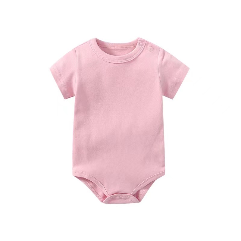 Quality Low Price Baby Clothes Baby Solid Color Short Sleeve Soft