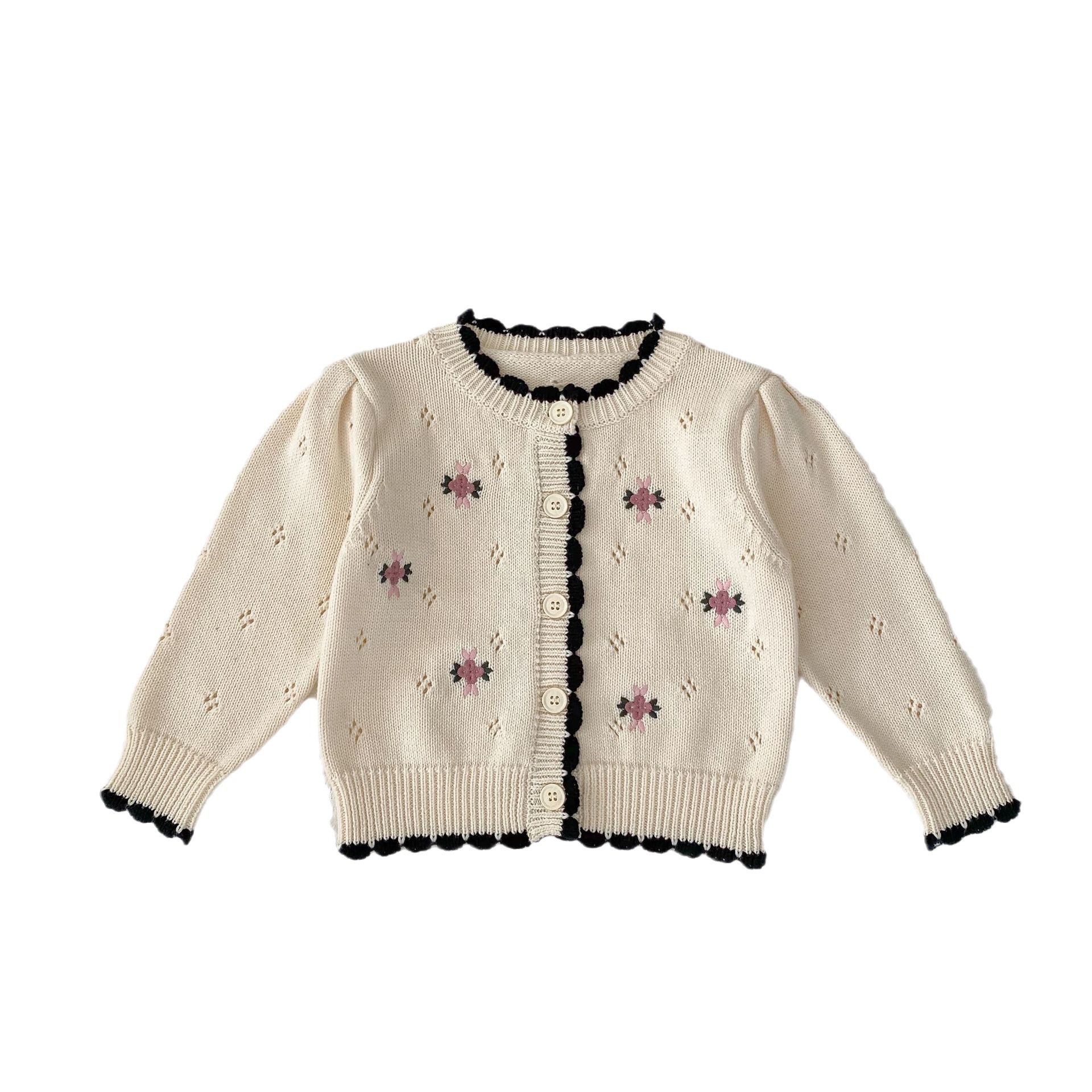 Best Price Baby Wholesale Clothes 2023 Baby Girl Floral Graphic Knit