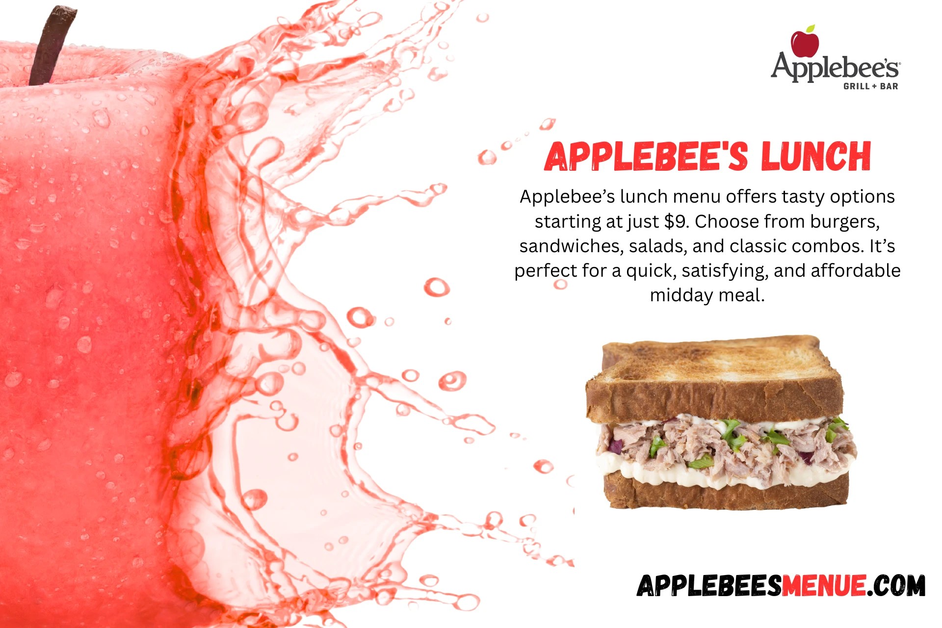 Applebee's Lunch Menu with Prices & Special Deals 2025(03)