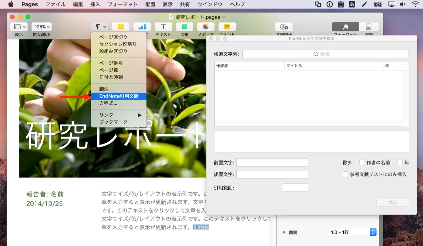 Apple、Mac版Pages v6.2以降でEndNoteからの引用/参考文献リストを挿入するためのプラグインを公開。 AAPL Ch.