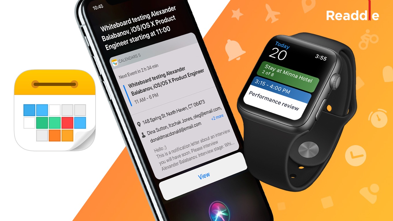 Readdleのカレンダーアプリ「Calendars 5」がApple WatchとSiriショートカットに対応。 AAPL Ch.