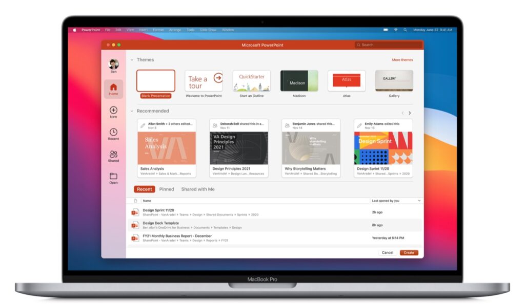 Microsoft、スタート画面の外観をリフレッシュしmacOS 11 Big Sur向けの新しいアイコンを採用した「Office for