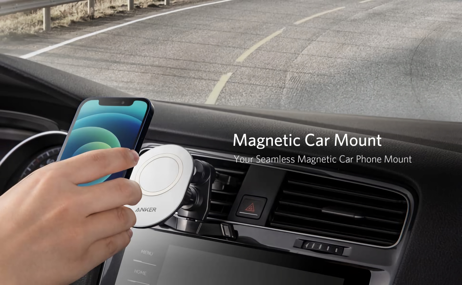 米Anker、MagSafe for iPhoneのマグネットを利用して接続できるカーマウント「Anker Car Mount」を発売。