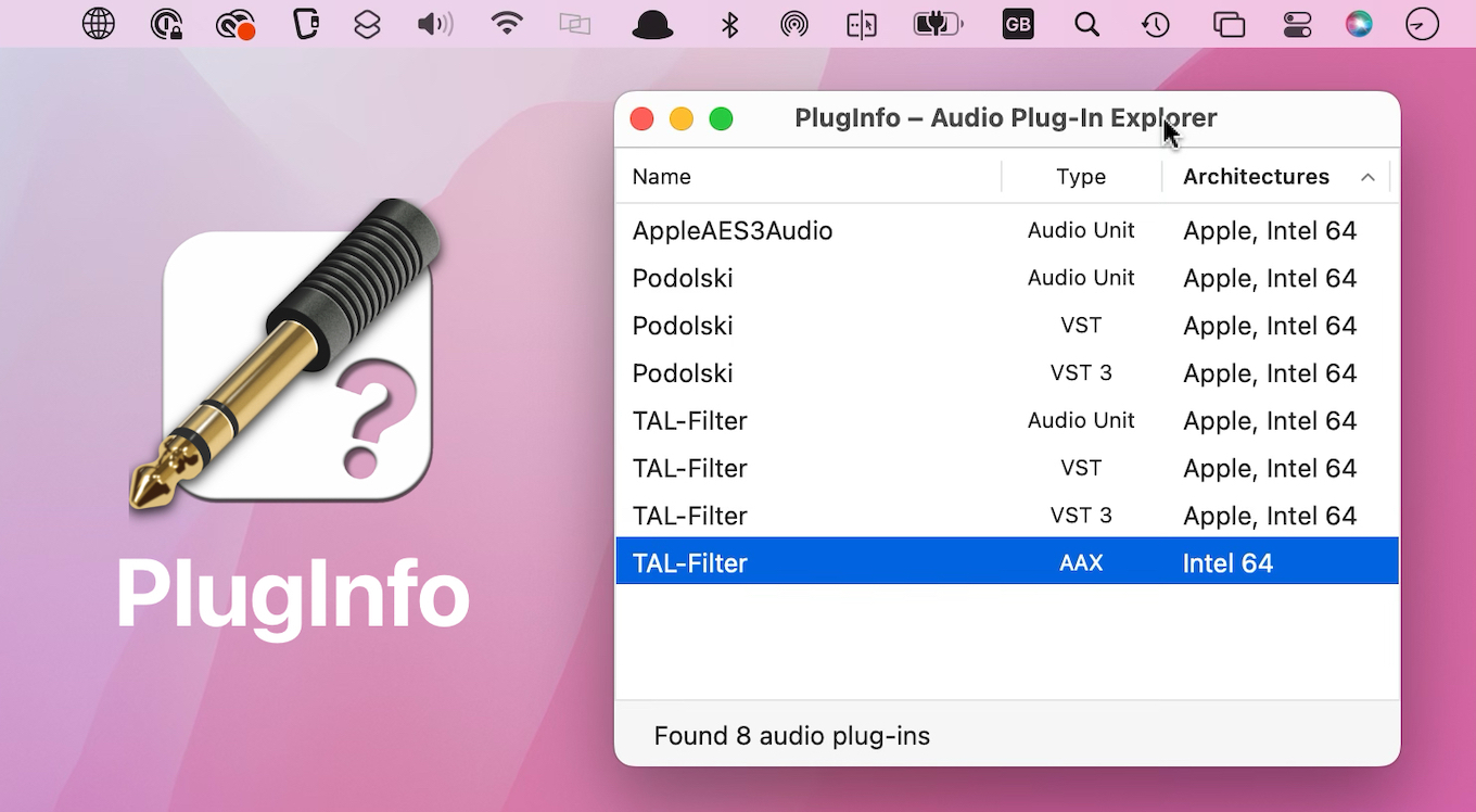 MacにインストールされたオーディオプラグインがApple Siliconに対応しているかをチェックしてくれるアプリ「PlugInfo」がリリース。