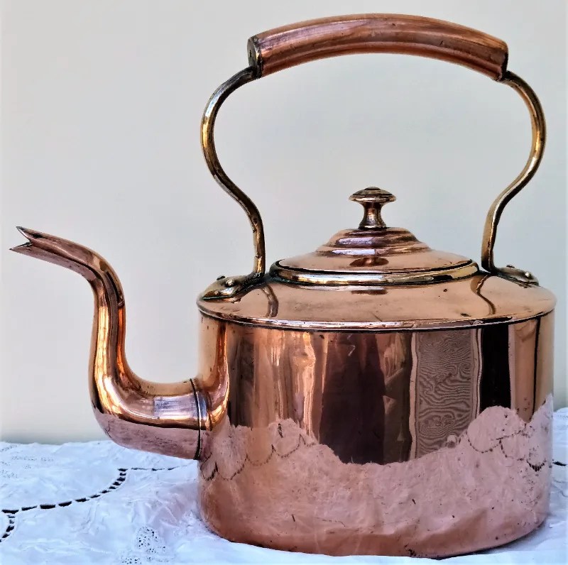 Antique English Victorian Copper Kettle Applecross Antiques