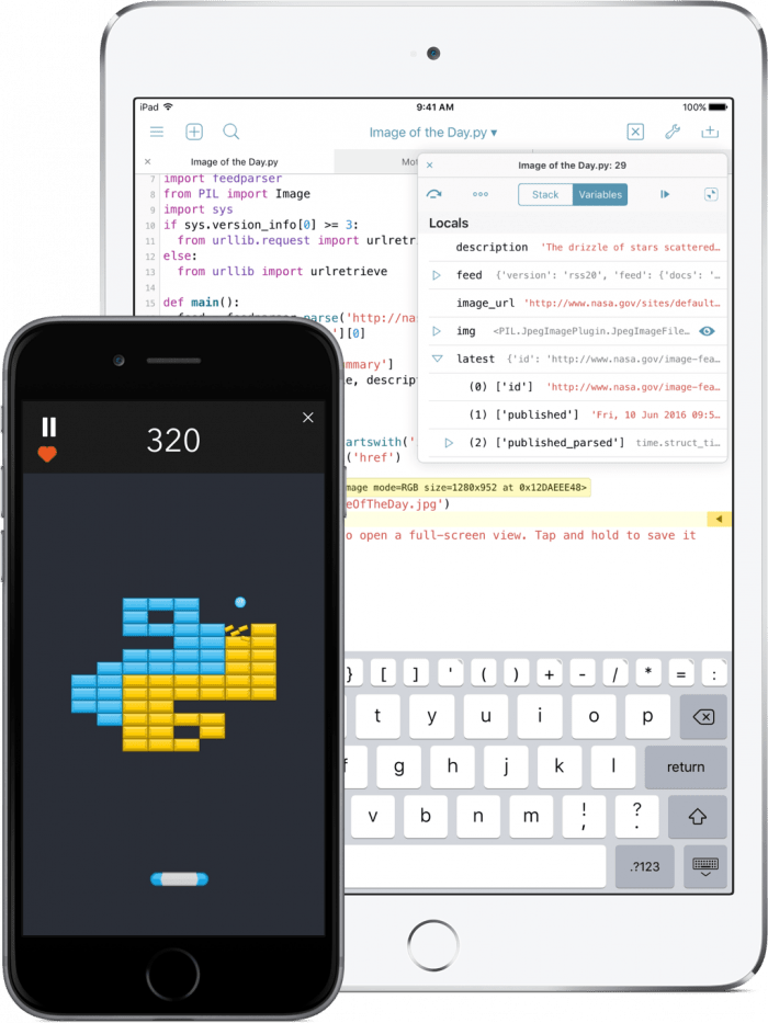 Pythonista 3 es probablemente el mejor IDE de Python para