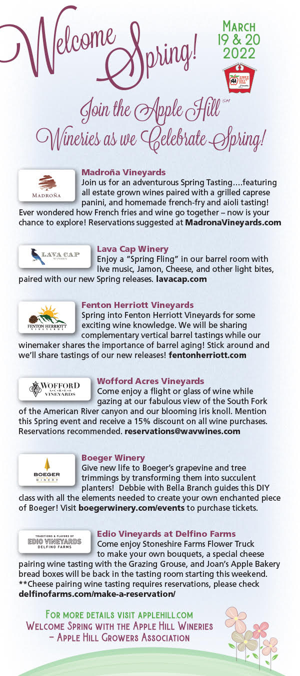 Apple Hill Events 2023 Association Events - Apple Hill Growers Association