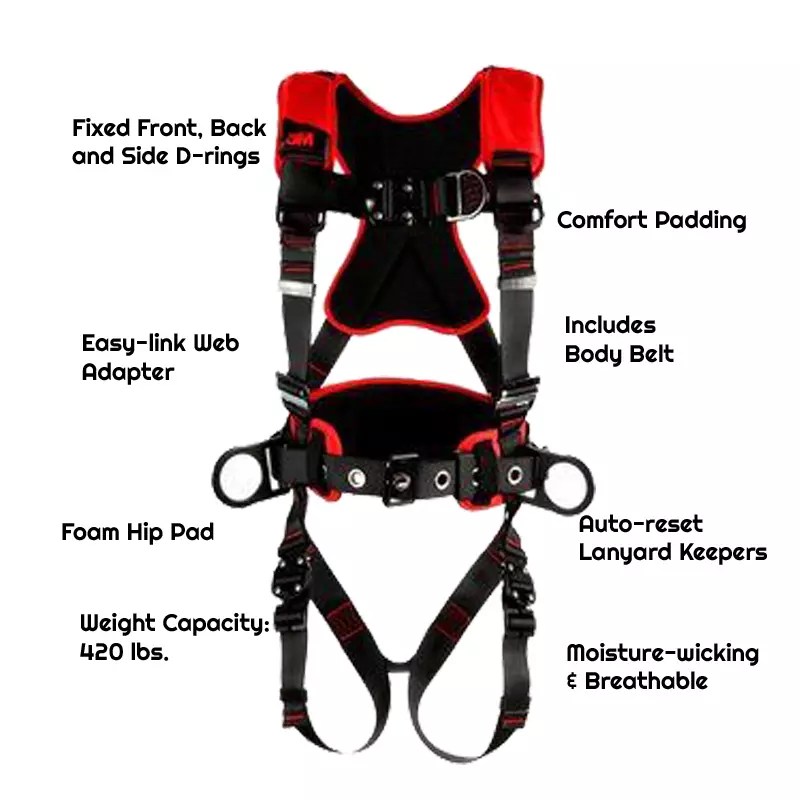 1161221 Pro™ Comfort Constructionstyle Suspension/Rigging Harness