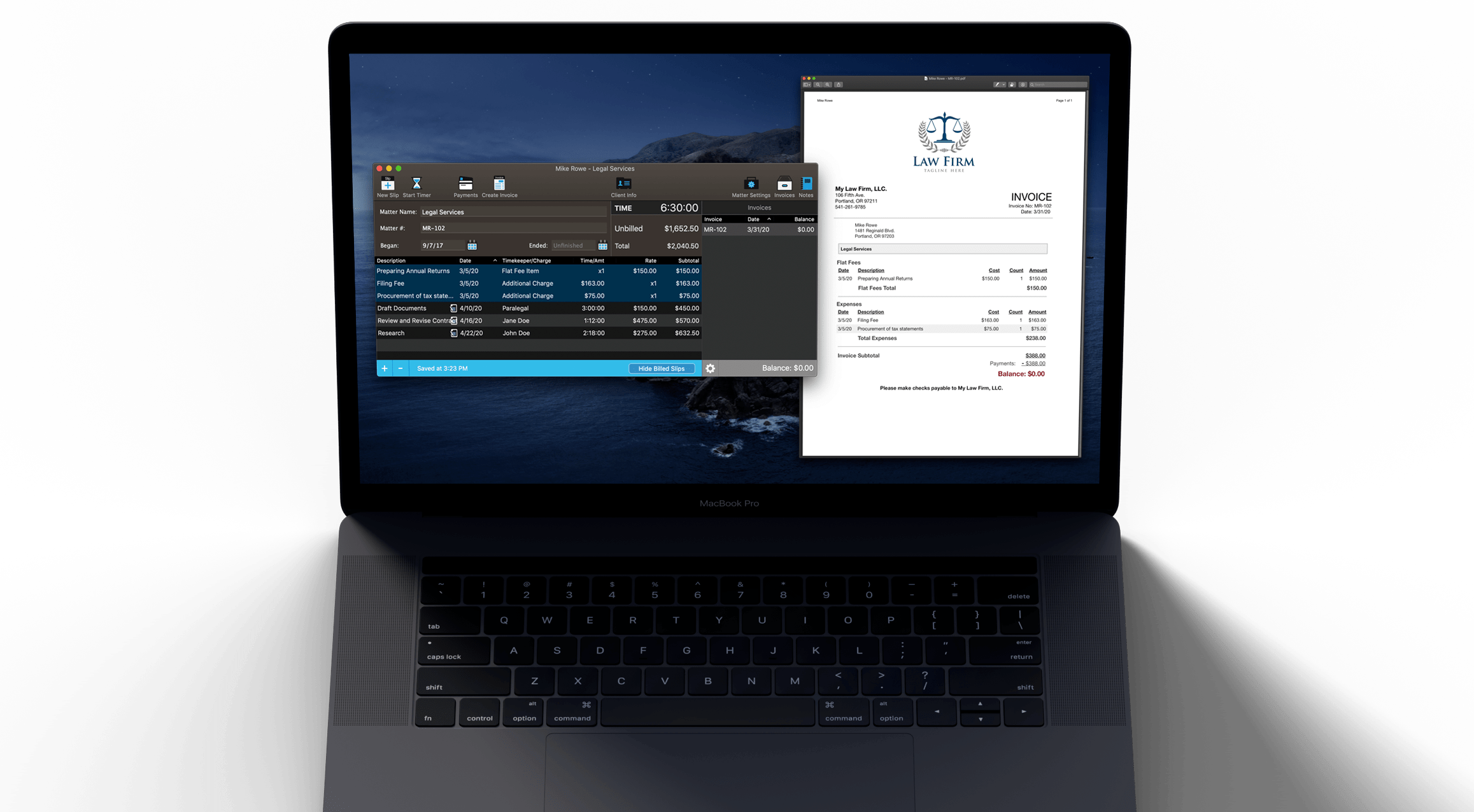 Law Time Tracking, Case Management, Billing and