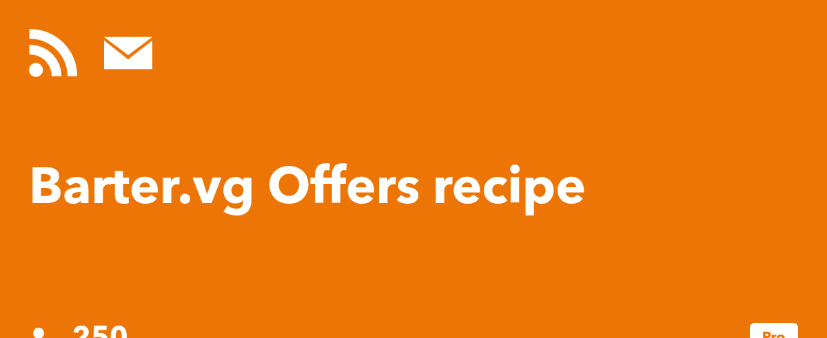 Barter.vg Offers recipe IFTTT