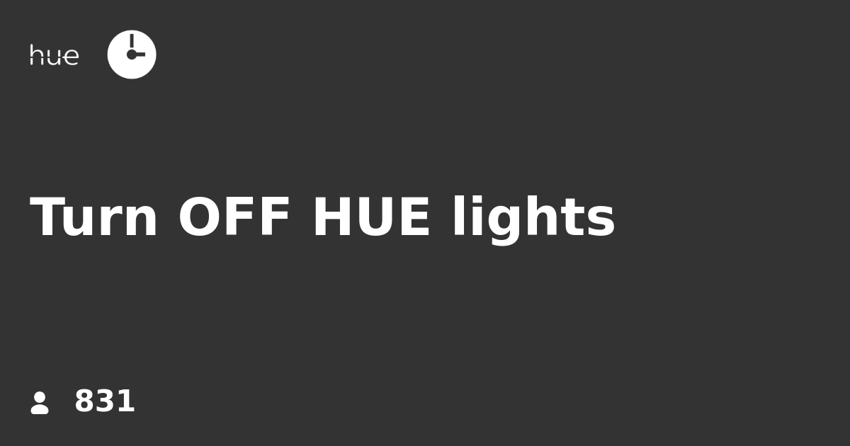 Turn OFF HUE lights IFTTT