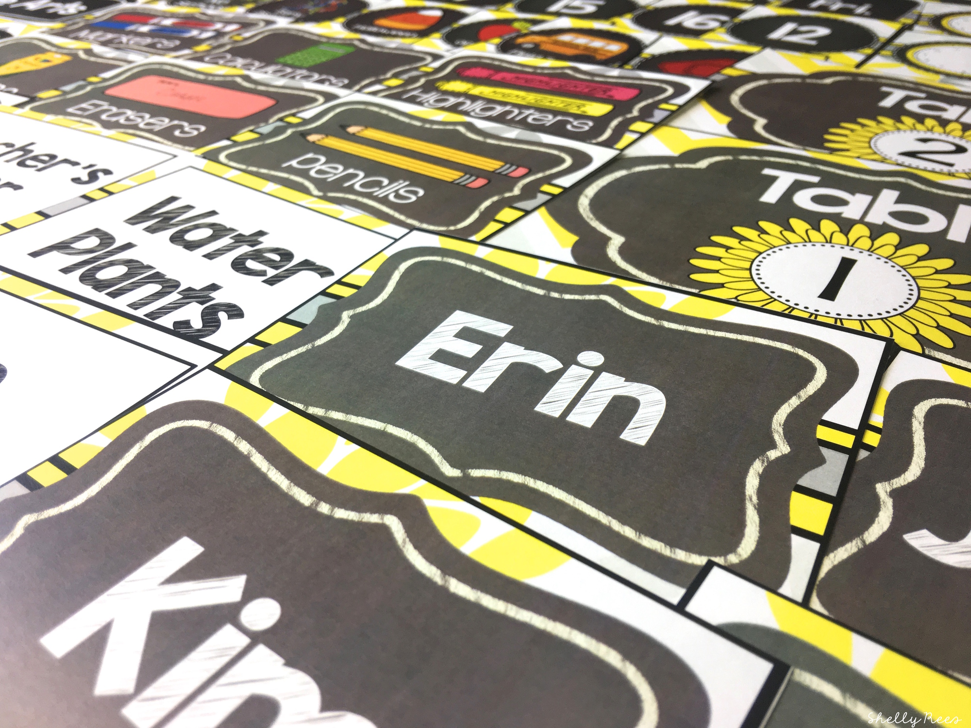 Gray and Yellow Classroom Decor Appletastic Learning