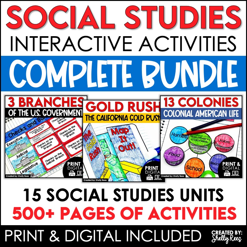 Social Studies Activities Bundle Appletastic Learning