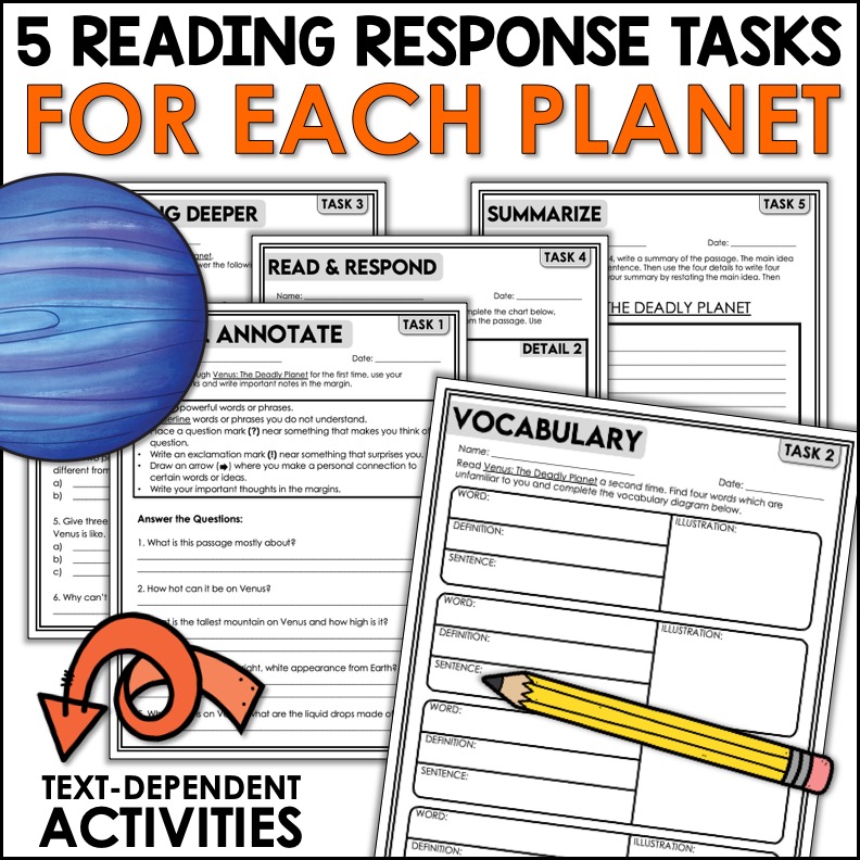 Solar System 5th Grade Reading Worsheets