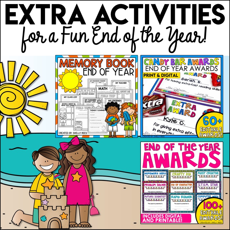 End of the Year Activities Bundle for 3rd, 4th, and 5th Grades